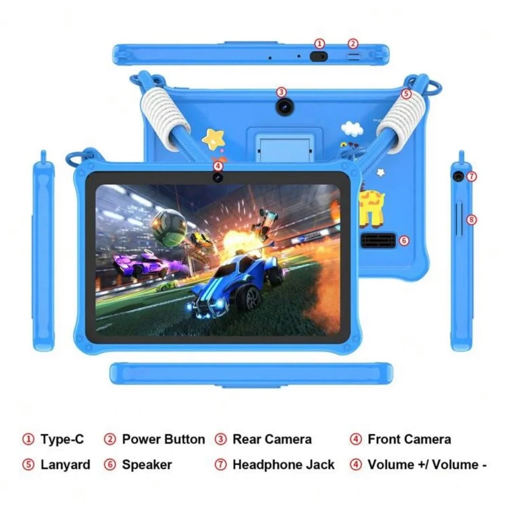 Kids Blue Tablet with Protective Case